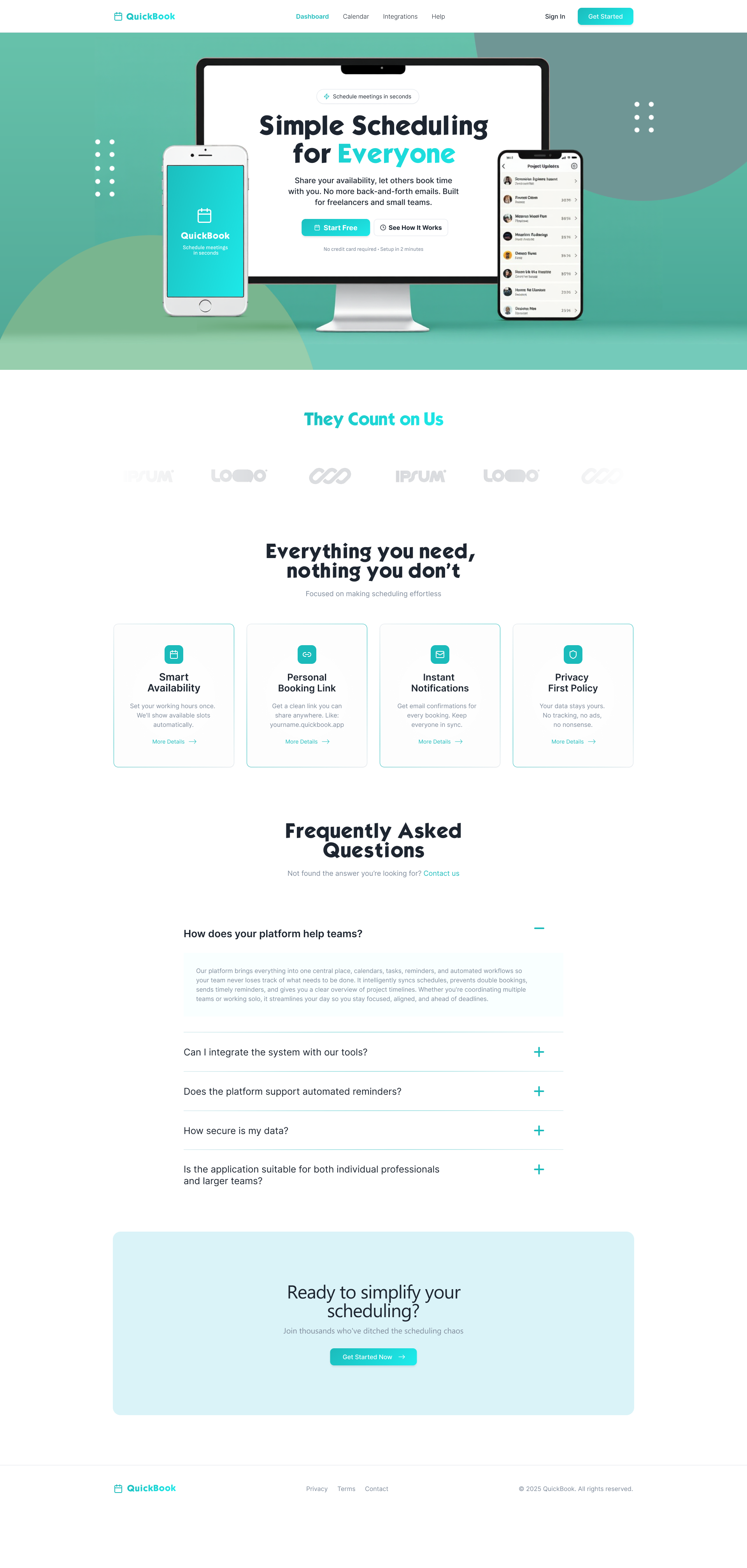 QuickBook Meeting hero